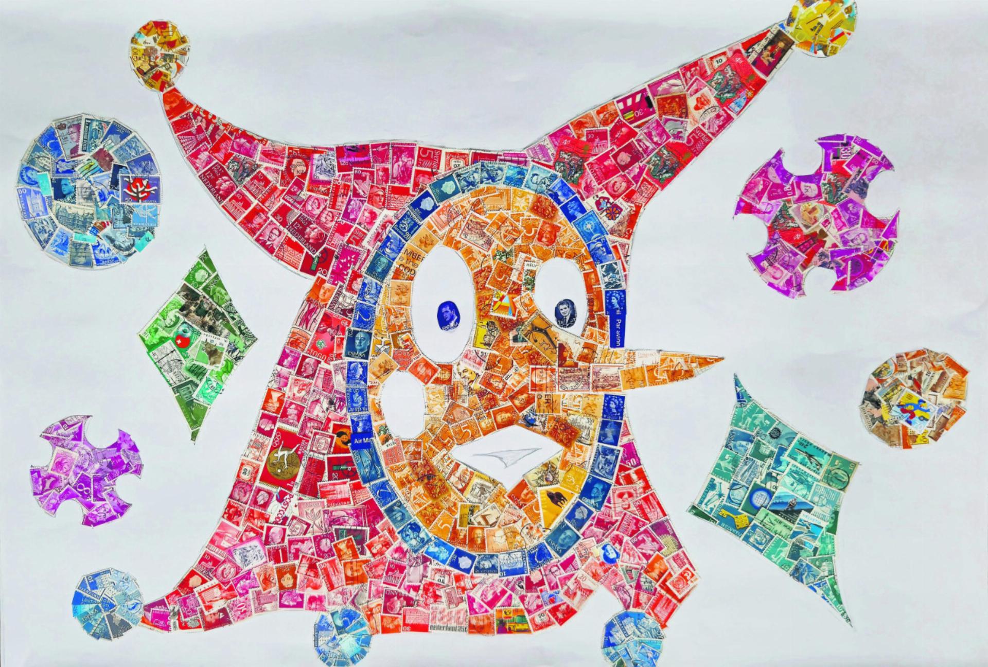 Der Räbegäuggel als Briefmarken-Kunstprojekt