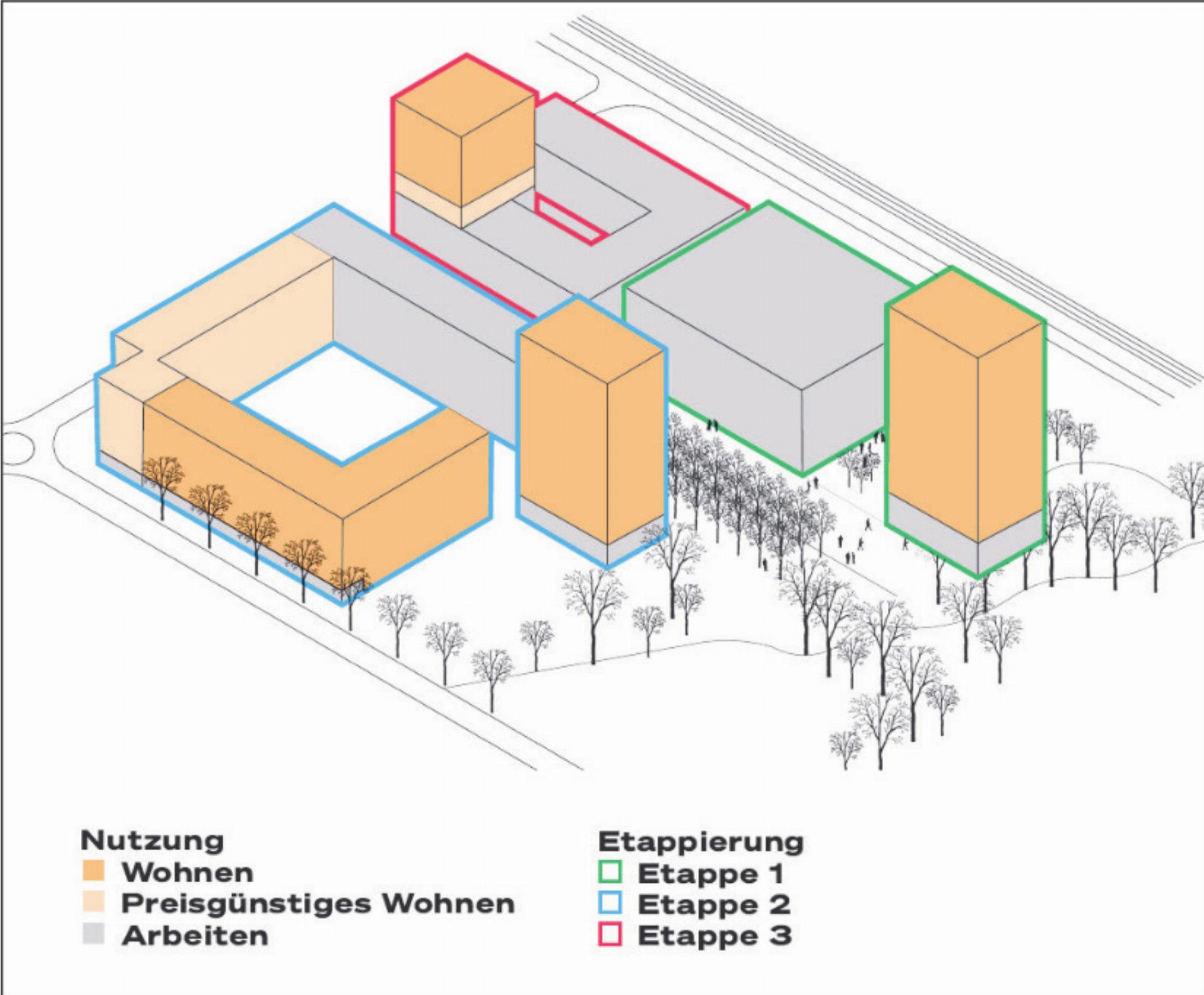 Am 8. März geht es um die zweite Etappe (blau).  Im überparteilichen Komitee «Baar gewinnt» engagieren sich namhaLe Baarer Persönlichkeiten aus Visualisierung: zVg - Das Bild wird blockiert. – Möglicherweise durch einen aktiven Adblocker.