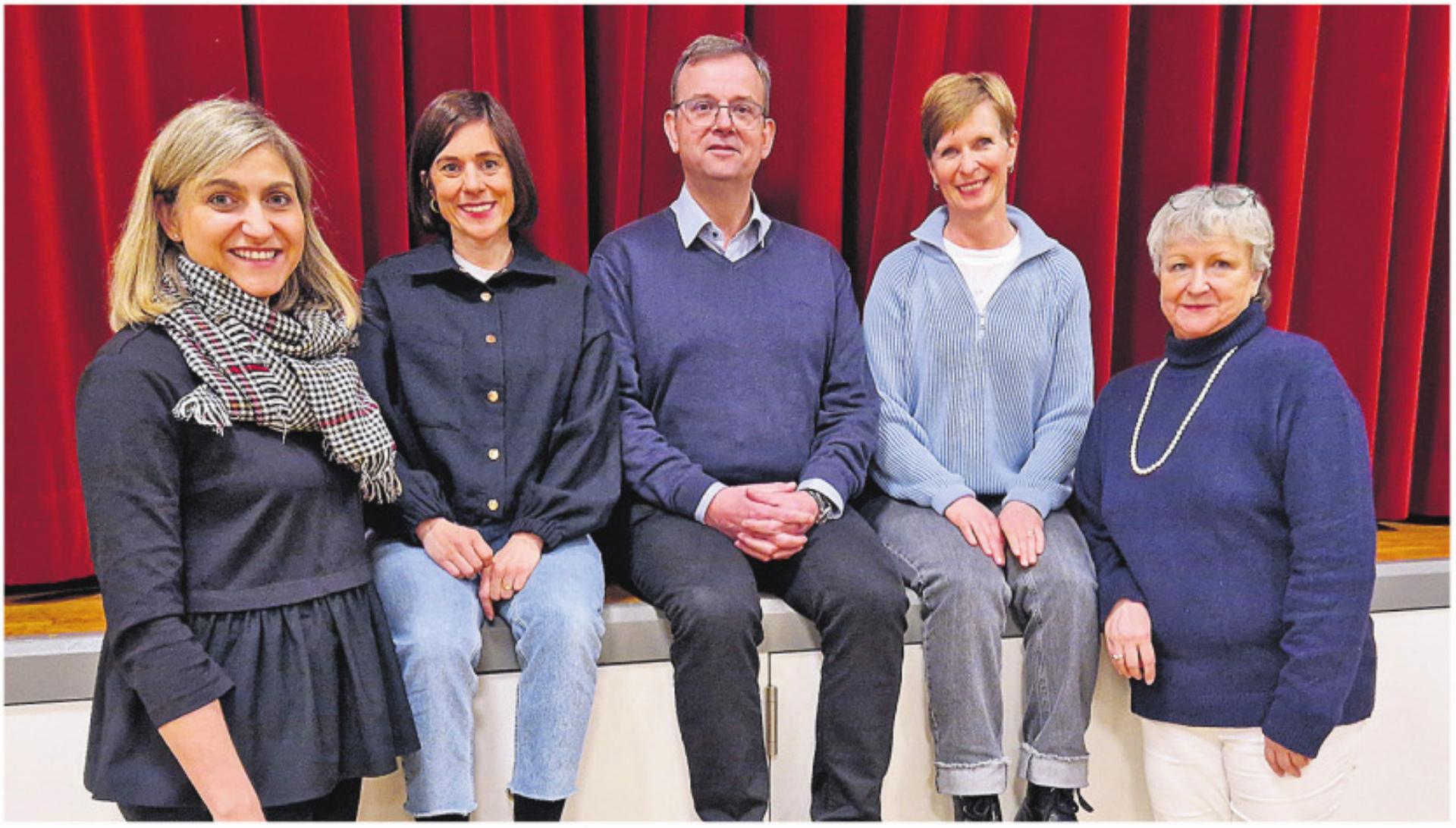 Der Vorstand: Jeannine Lütolf (Präsidentin), Bianca Schilter, Thomas Inglin, Doris Kamer und Brigitte Aschwanden (von links) Foto: zVg - Das Bild wird blockiert. – Möglicherweise durch einen aktiven Adblocker.