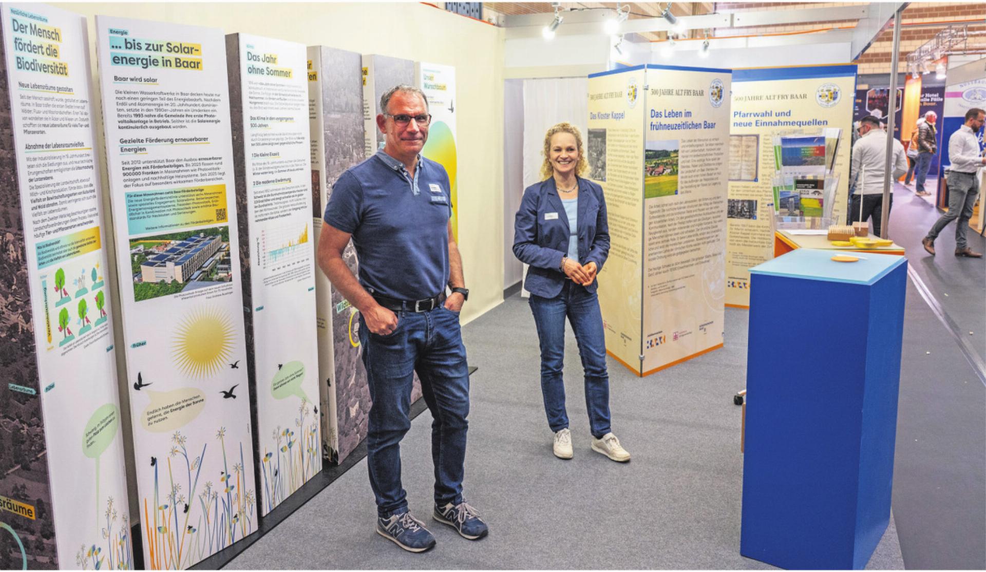 Die Gemeinde war mit einem Stand an der 10. KMU-Ausstellung vom 13. bis 15. März in der Waldmannhalle präsent und hat über aktuelle Umweltthemen und das Jubiläum «500 Jahre alt fry Baar» informiert.  Foto: zVg - Das Bild wird blockiert. – Möglicherweise durch einen aktiven Adblocker.