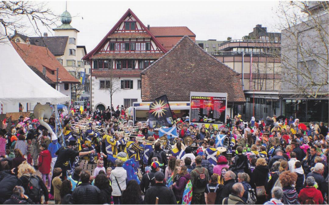 Ein Bild aus dem Jahr 2019: Die Schränzegg gilt als Herzstück der Baarer Fasnacht. Ein Bild aus dem Jahr 2019: Die Schränzegg gilt als Herzstück der Baarer Fasnacht.