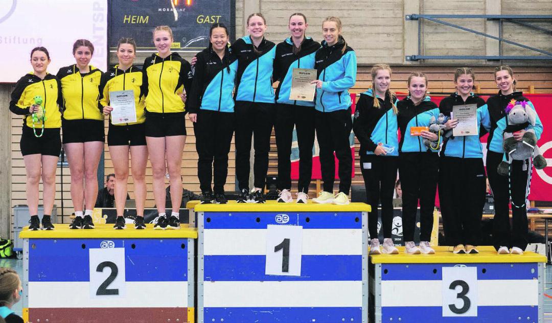 Podest der Schweizer Team-Meisterschaft 2025. Fotos: Irène Brühlmeier Podest der Schweizer Team-Meisterschaft 2025. Fotos: Irène Brühlmeier