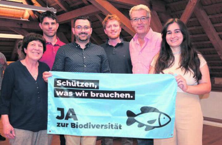 Der Vorstand der ALG Baar: Anna Lustenberger, Ivo Egger, Simon Uster, Andreas Lustenberger, Präsident André Guntern und Gurbetelli Yener (von links). Foto: zVg