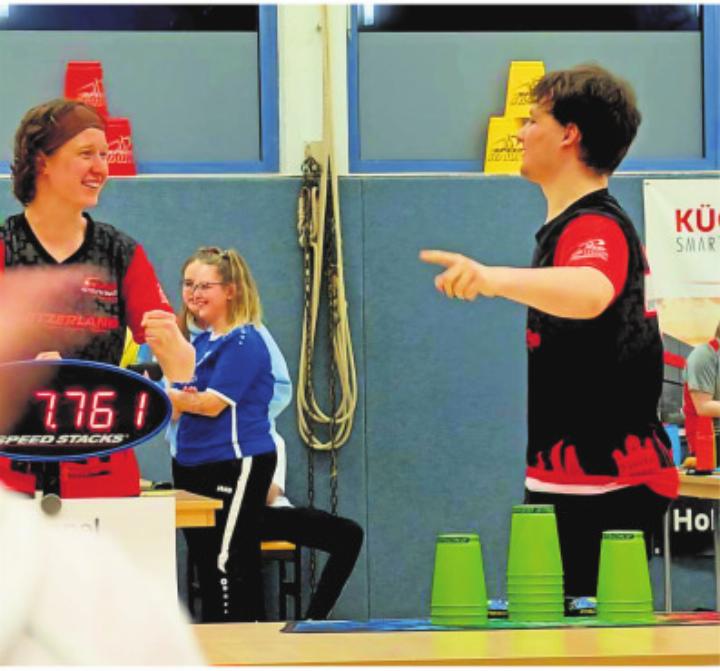 Neuer Schweizer Rekord im Doppel für Seraina und Marlon. Foto: zVg