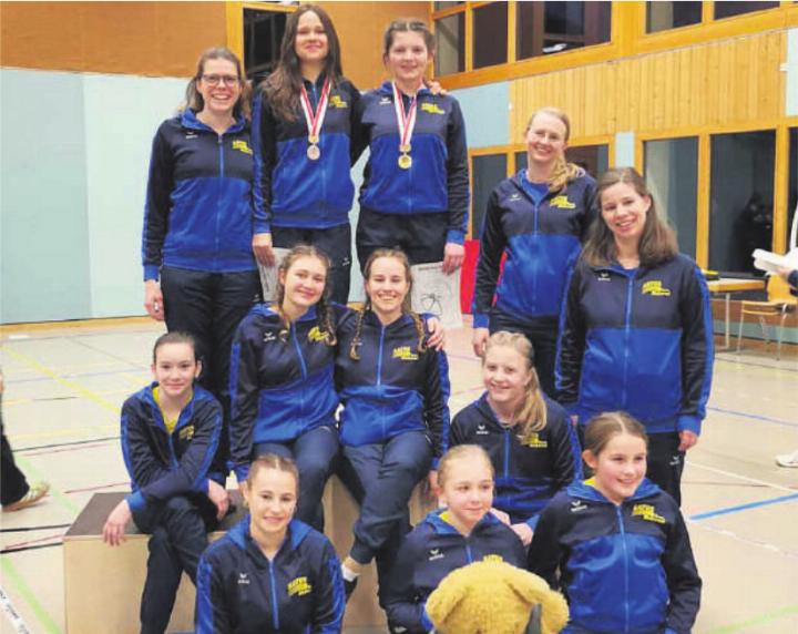 Die Baarer Turnerinnen am Baselbieter-Cup in Hölstein. Foto: zVg