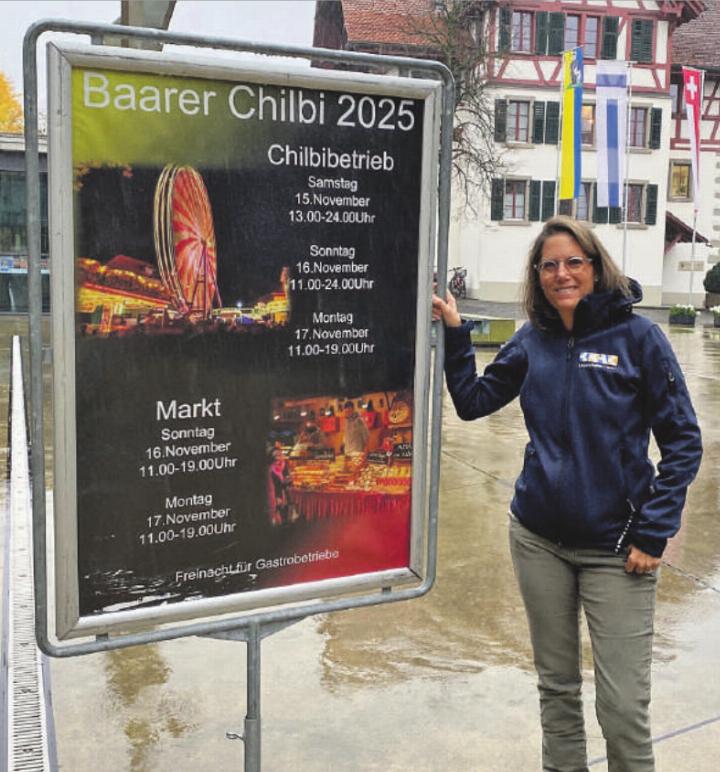 Für Mirjam Iten, Sachbearbeiterin Marktwesen, kann die Chilbi kommen. Foto: fl Für Mirjam Iten, Sachbearbeiterin Marktwesen, kann die Chilbi kommen. Foto: fl