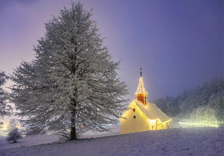 Der Gemeinderat und die Verwaltung wünschen allen schöne Festtage und besinnliche Momente – wie hier am Lichterweg Baar. Foto: Andreas Busslinger