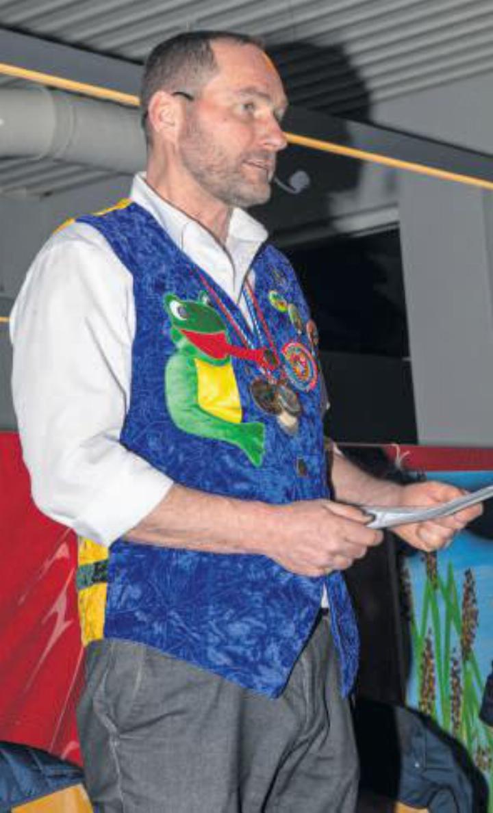 Der Jubiläums-OK-Präsident Marcel I. Schmid bei der Begrüssung.