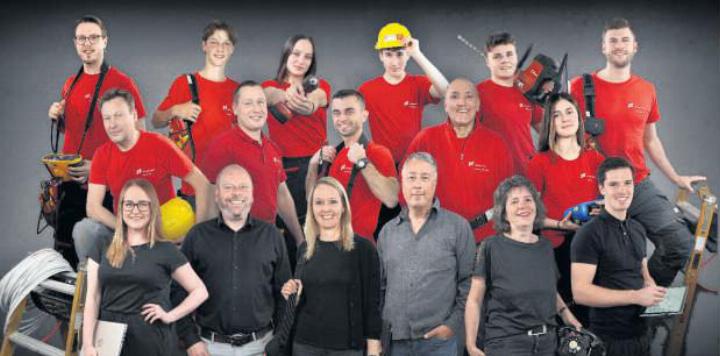 Das Team der Nussbaumer Elektro AG. Foto: zVg