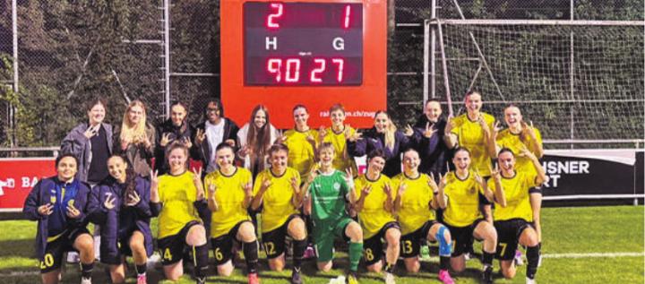 Die Baarer Frauen feierten ihren hart erkämpften Heimsieg. Foto: zVg