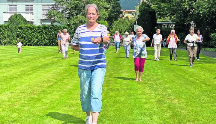 Beim Eier-Balance-Lauf wurde die Geschicklichkeit trainiert. Foto: zVg