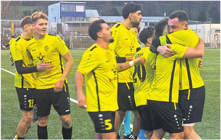 Grosse Freude bei den Baarern nach dem Spiel. Foto: zVg Grosse Freude bei den Baarern nach dem Spiel. Foto: zVg