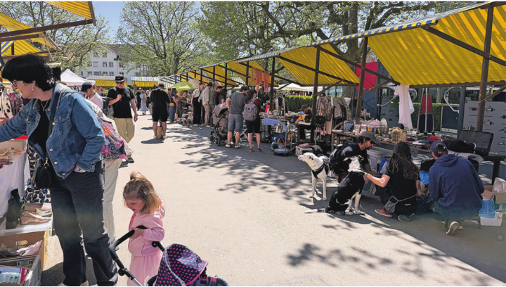 Das grosse Flohmarktangebot lockte vor allem am Vormittag Besuchende an. Fotos: rah