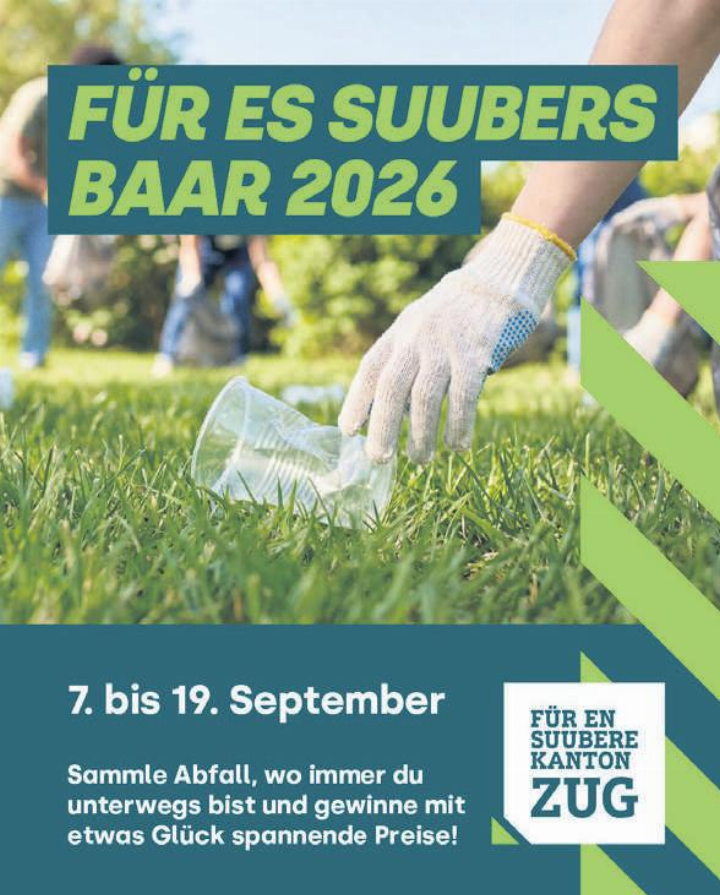 Aktionswochen «Für es suubers Baar». Foto: zVg Aktionswochen «Für es suubers Baar». Foto: zVg
