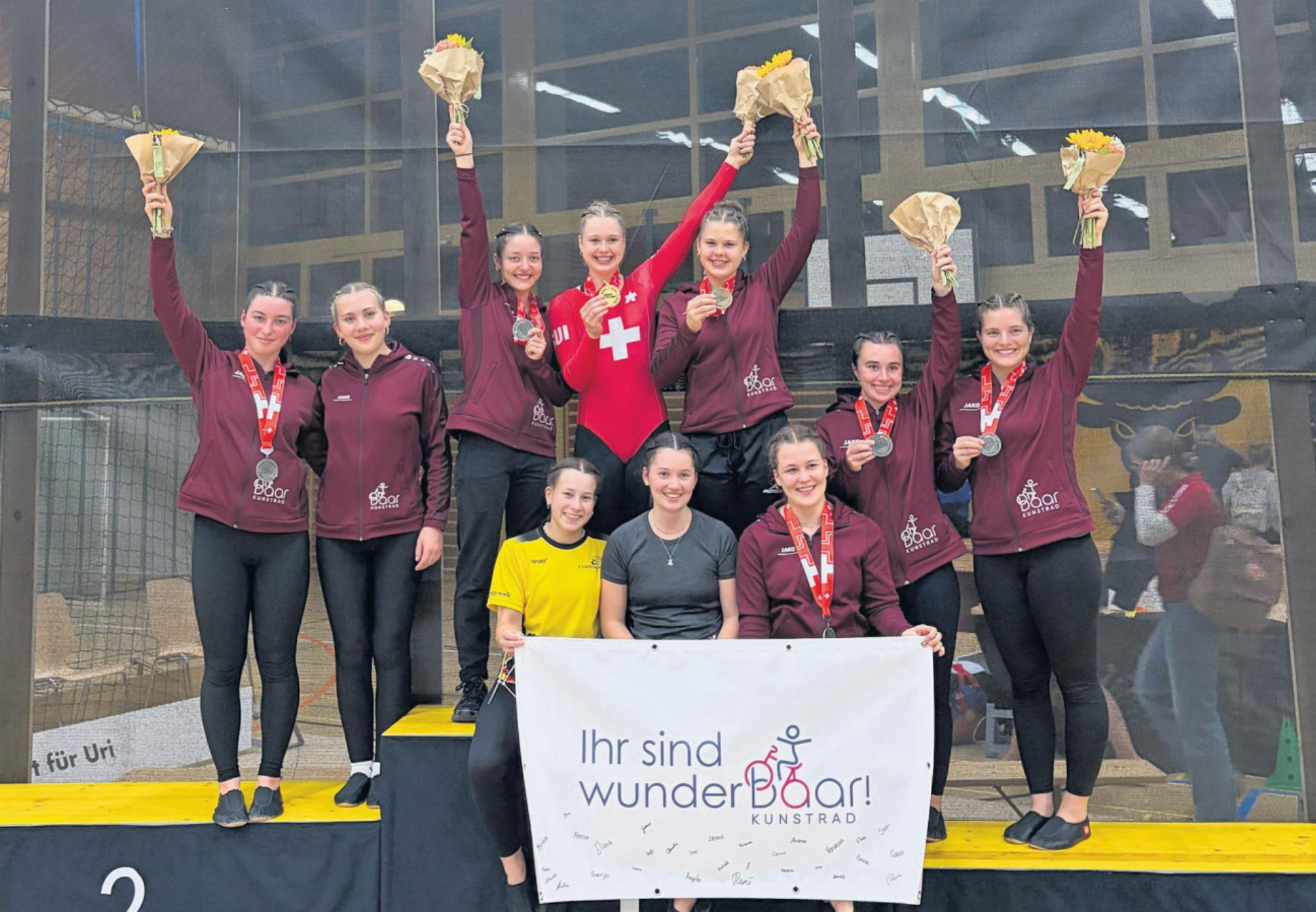Die Baarer Elite-Sportlerinnen an der Schweizer Meisterschaft. Foto: zVg - Das Bild wird blockiert. – Möglicherweise durch einen aktiven Adblocker.