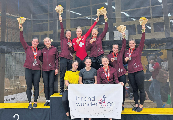Die Baarer Elite-Sportlerinnen an der Schweizer Meisterschaft. Foto: zVg